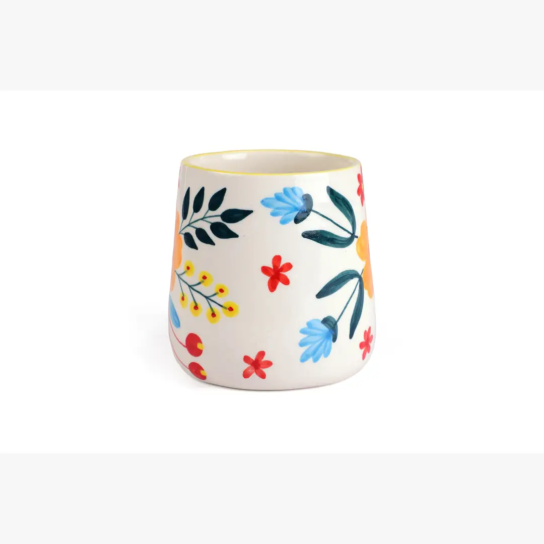 Floral Extravaganza Coffee Mug- Multi , 3.5 X 2.5 Inches ( Set of 4 )