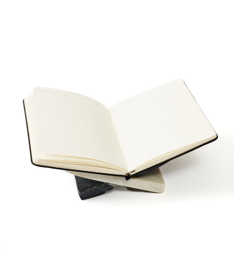 Indukala Moon Phase Book Holder Stand - Black, White Marble by Matr Boomie - Sumiye Co