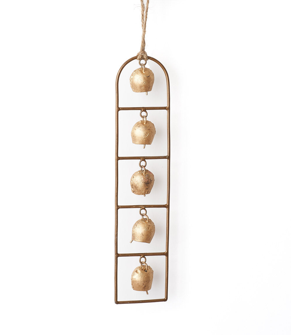 Rustic Bells Ladder Wall Hanging, Wind Chime - Hand Tuned by Matr Boomie - Sumiye Co