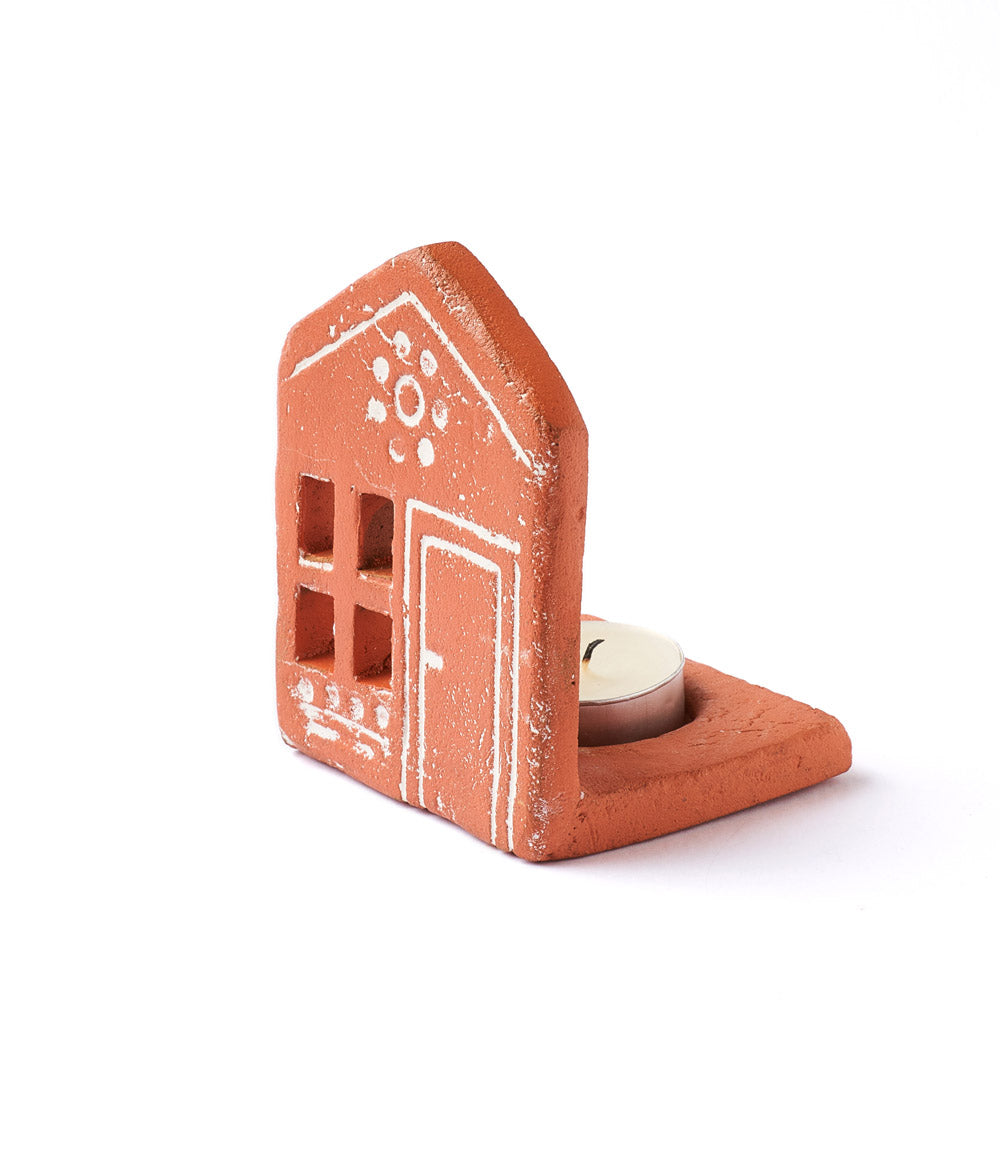 Vasanta House Tealight Candle Holder - Terracotta by Matr Boomie - Sumiye Co