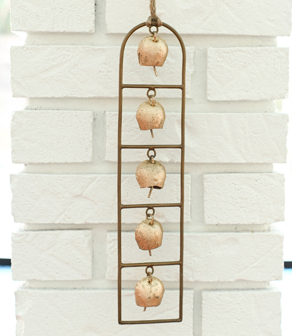 Rustic Bells Ladder Wall Hanging, Wind Chime - Hand Tuned by Matr Boomie - Sumiye Co