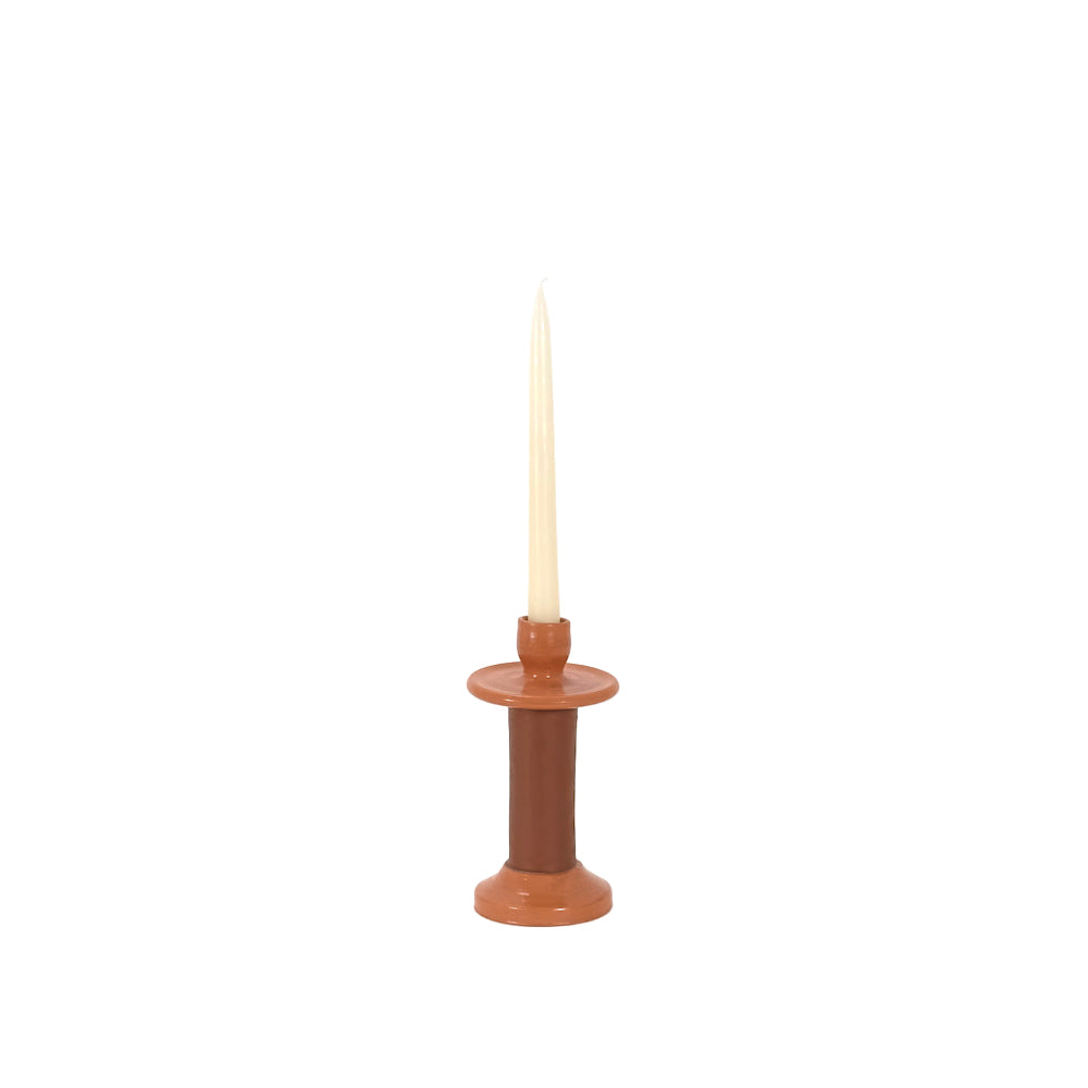 Alcantara-Frederic Leather-Wrapped Candle Holder | Morocco - Sumiye Co