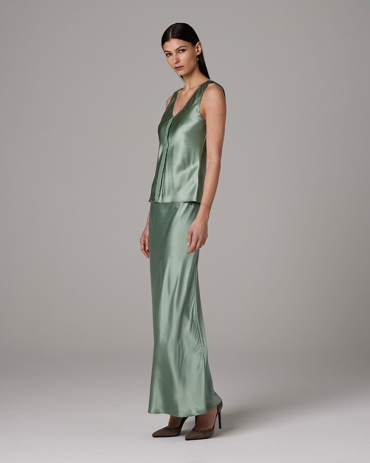 Silk Raw Edge Tank - Sumiye Co