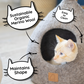 Deluxe Handcrafted Felt Cat Cave With Tail - Sky Blue