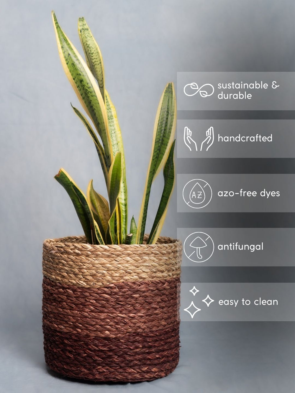Sabai Plant Holder / Basket - Brown - Sumiye Co