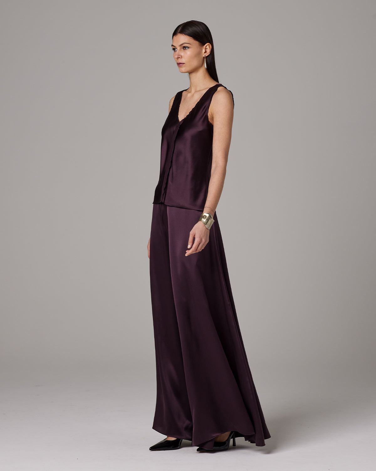 Silk Raw Edge Tank - Sumiye Co