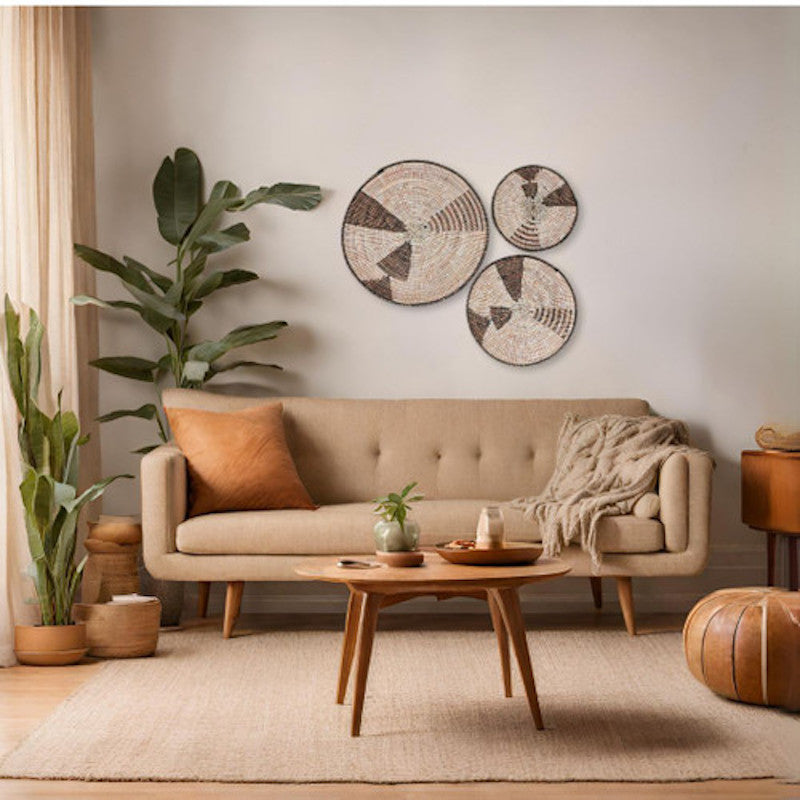 Wall Basket Graphic Print Black and White - Set of 3 - Sumiye Co