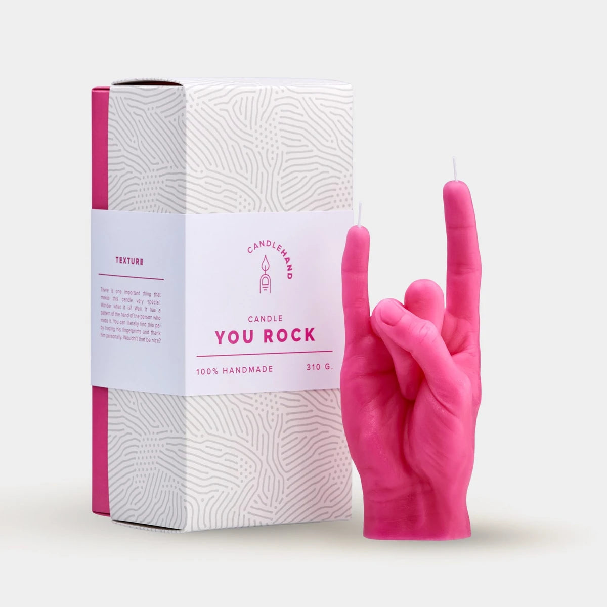 CandleHand "You Rock" Candle - Pink - Sumiye Co