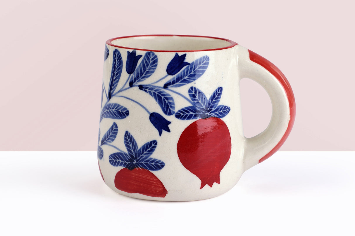 Anaar Coffee Mug- Red , 3.5 X 3 Inches ( Set of 2 )