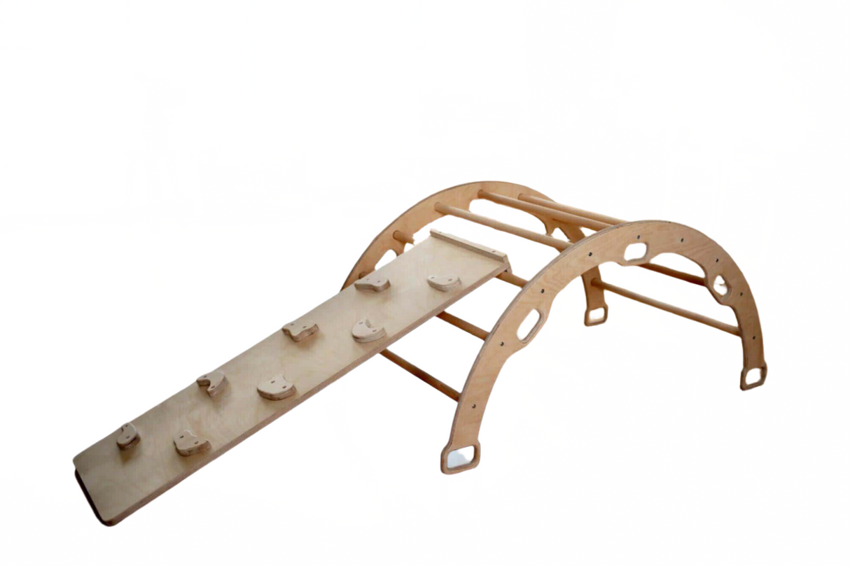 Montessori Climbing Set (3 Pieces)| Pikler Triangle, Climbing Arch & Ramp - Sumiye Co