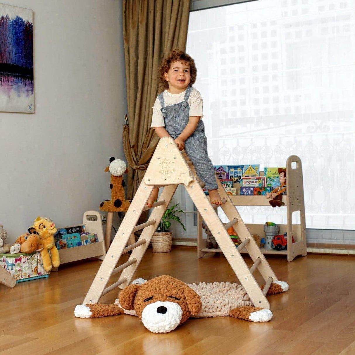 3 size Montessori Triangle Climber Set | Indoor Playground for Kids-0