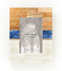 Kaveri 4x6 Natural, Blue, Brown Picture Frame - Carved Bone, Brass, Wood - Sumiye Co