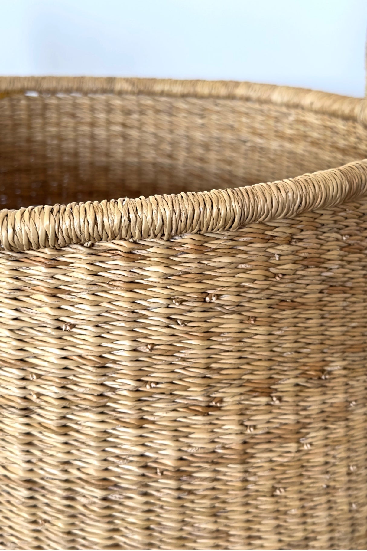 Handwoven Short Hamper - Natural - Sumiye Co