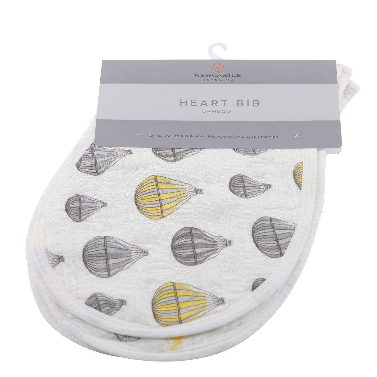 Heart Bibs 2PK | Bamboo Muslin - Traveler -0