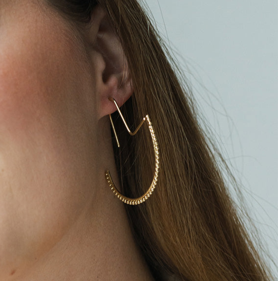 Bhavani Gold Dot Threader Earrings by Matr Boomie - Sumiye Co