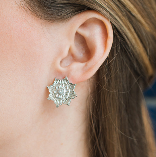 Drishti Evil Eye Charm Stud Earrings - Set of 2 by Matr Boomie - Sumiye Co