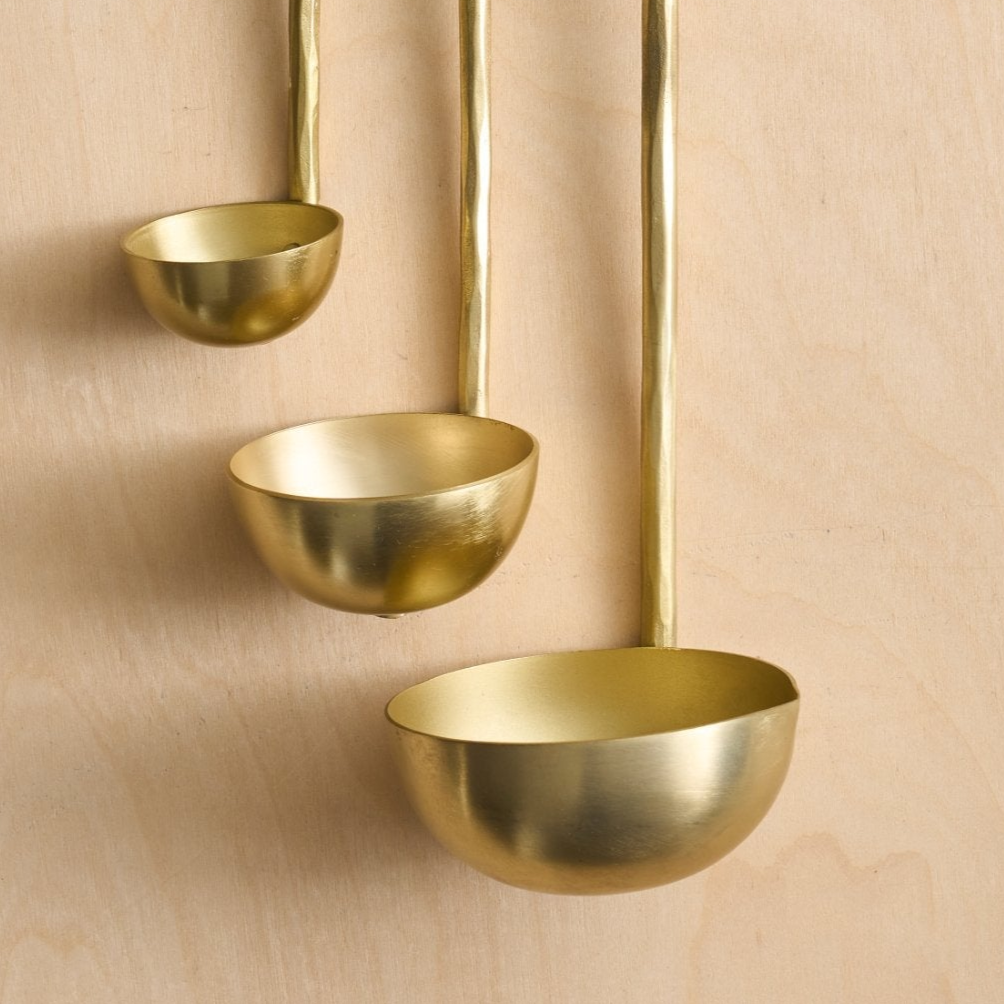 Forge Brass Ladles Assorted - Set of 3 - Sumiye Co