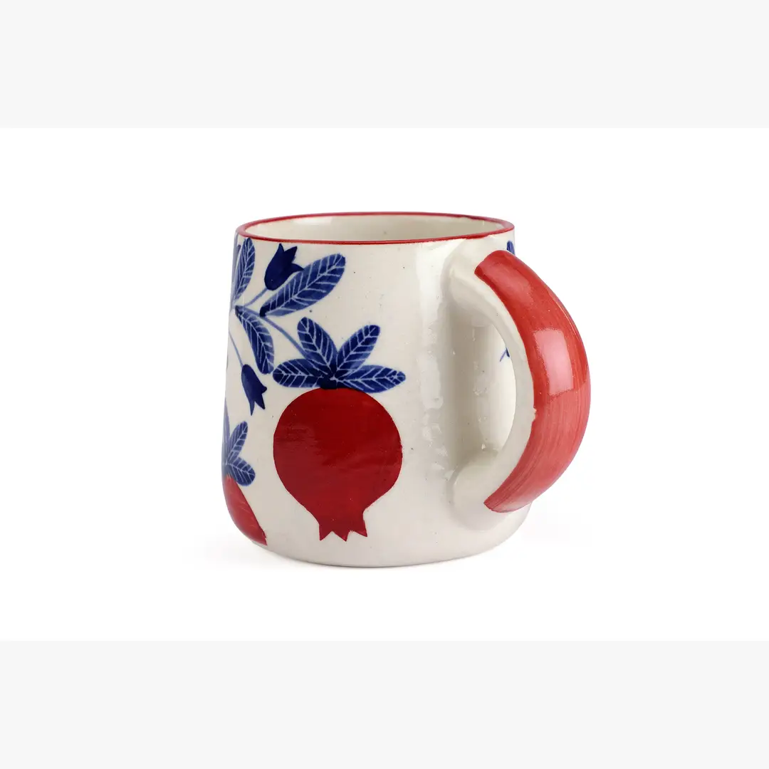 Anaar Coffee Mug- Red , 3.5 X 3 Inches ( Set of 4 )