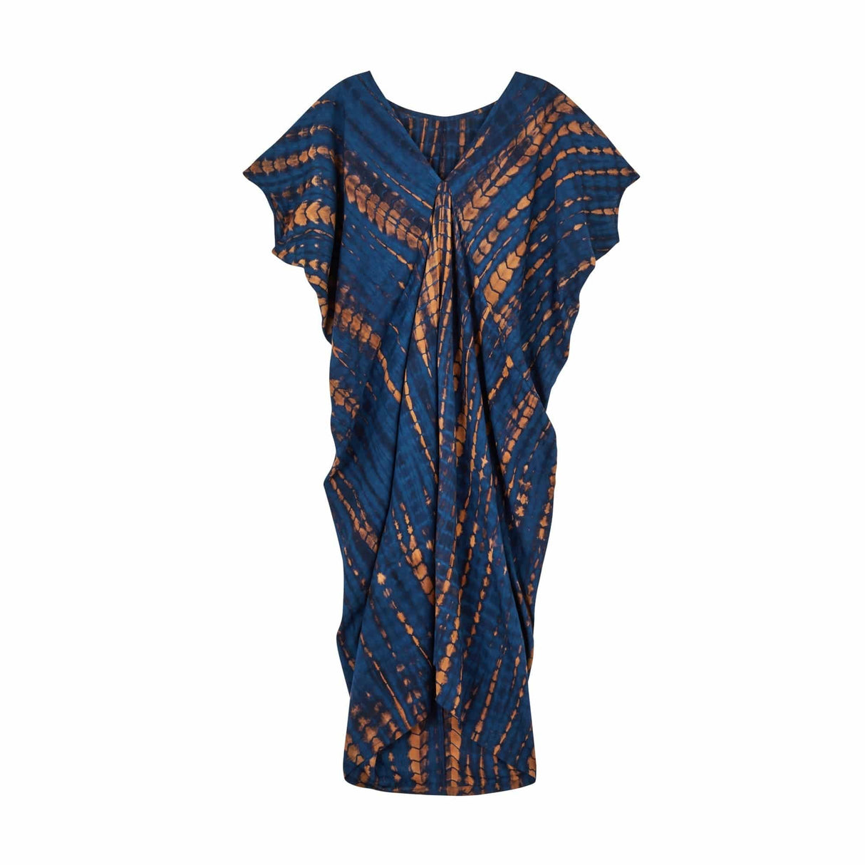 Madella Hand Dyed Kaftan Dress in Ocean blue - Sumiye Co