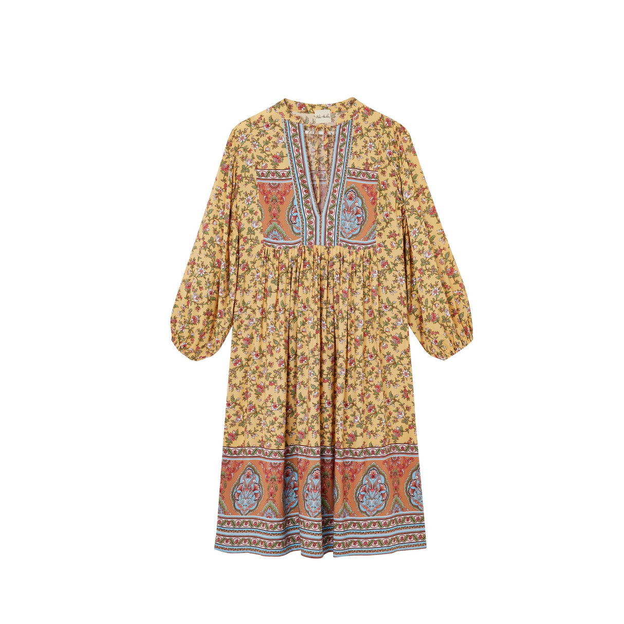 Gianna Midi dress in Yellow - Sumiye Co
