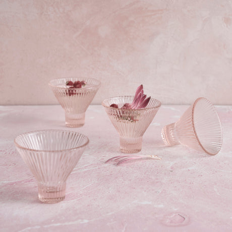 Pink Martini Glasses - Set of 4 - Sumiye Co