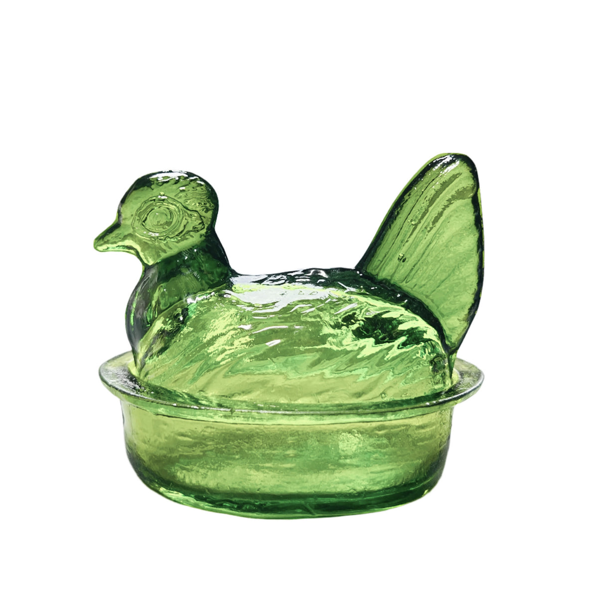 Nesting Hen Bowl & Lid - EUCALYPTUS | Hand Blown Glass - Colombia - Sumiye Co