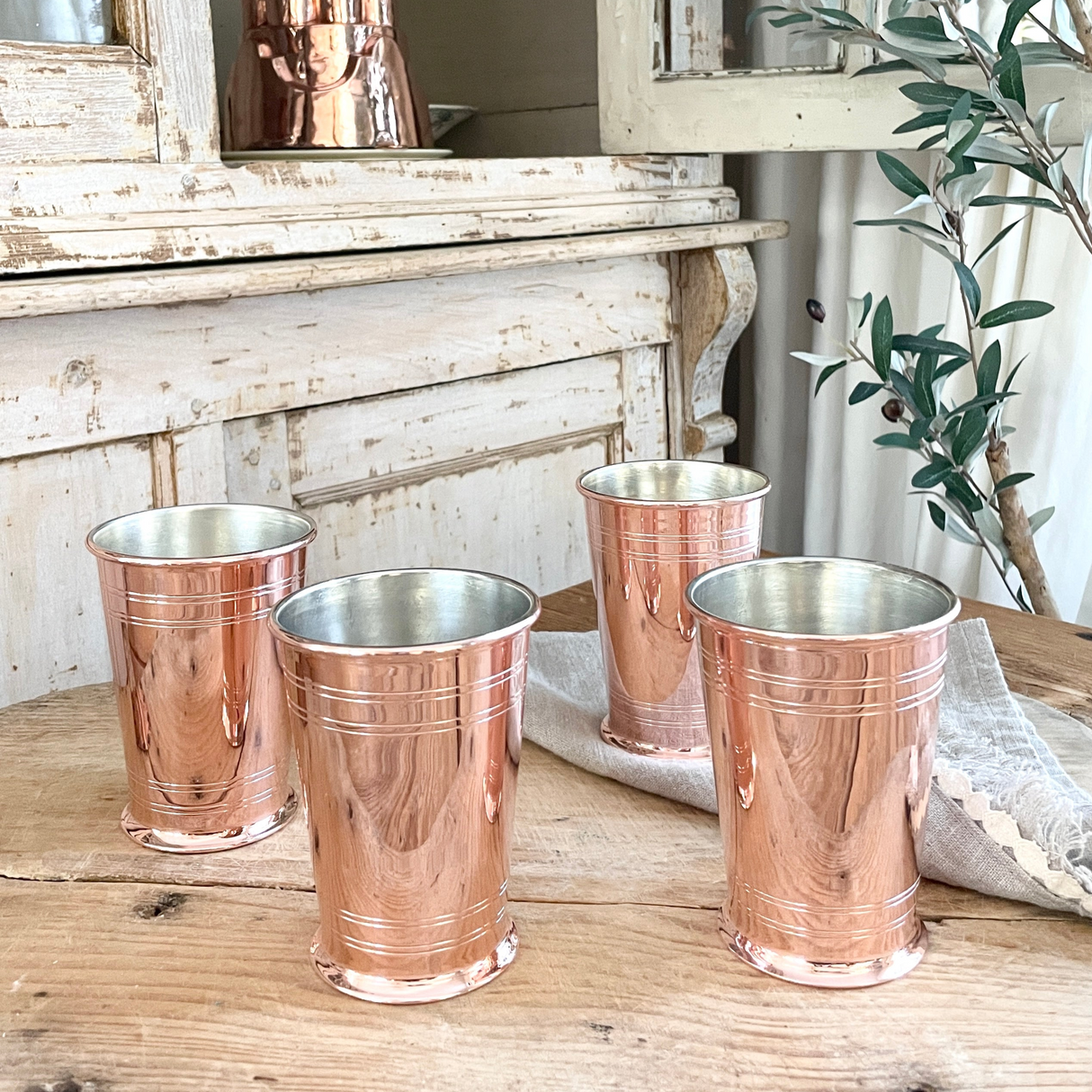 Copper Cocktail Tumblers (Set of 4) | Vintage Inspired - Sumiye Co