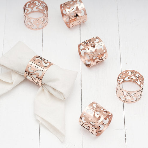 Copper Napkin Rings set/4 | Vintage Inspired - Sumiye Co