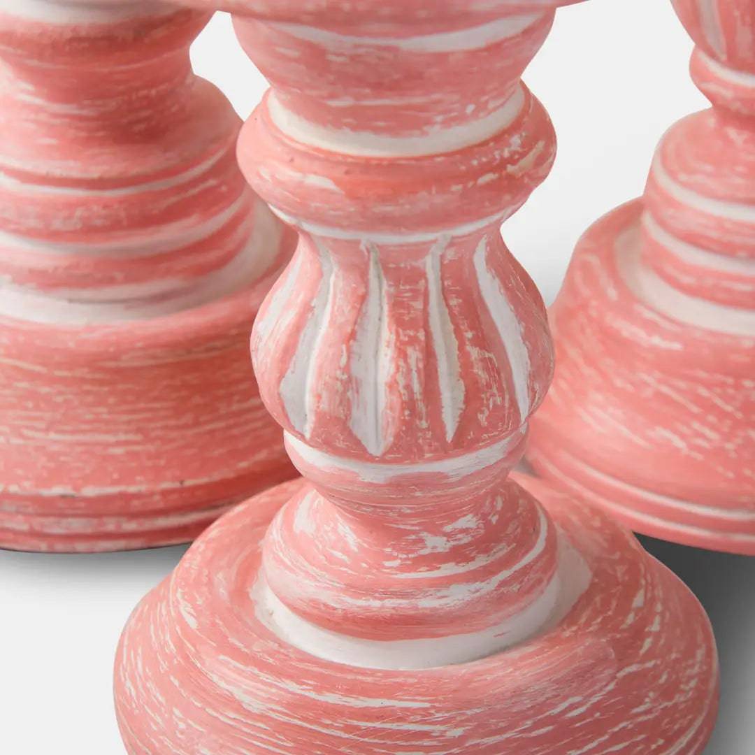 Rosé Reverie Pillar Candleholder Set - Sumiye Co