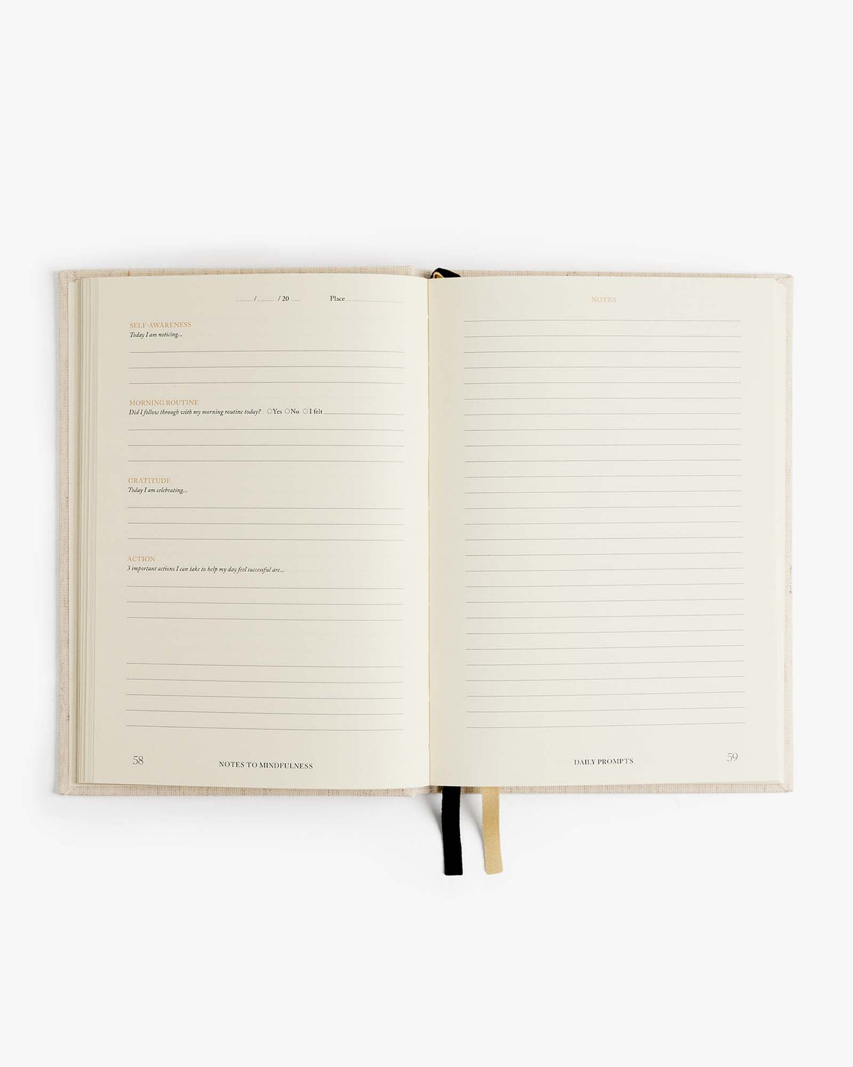 Notes to Mindfulness Journal - Linen - Sumiye Co