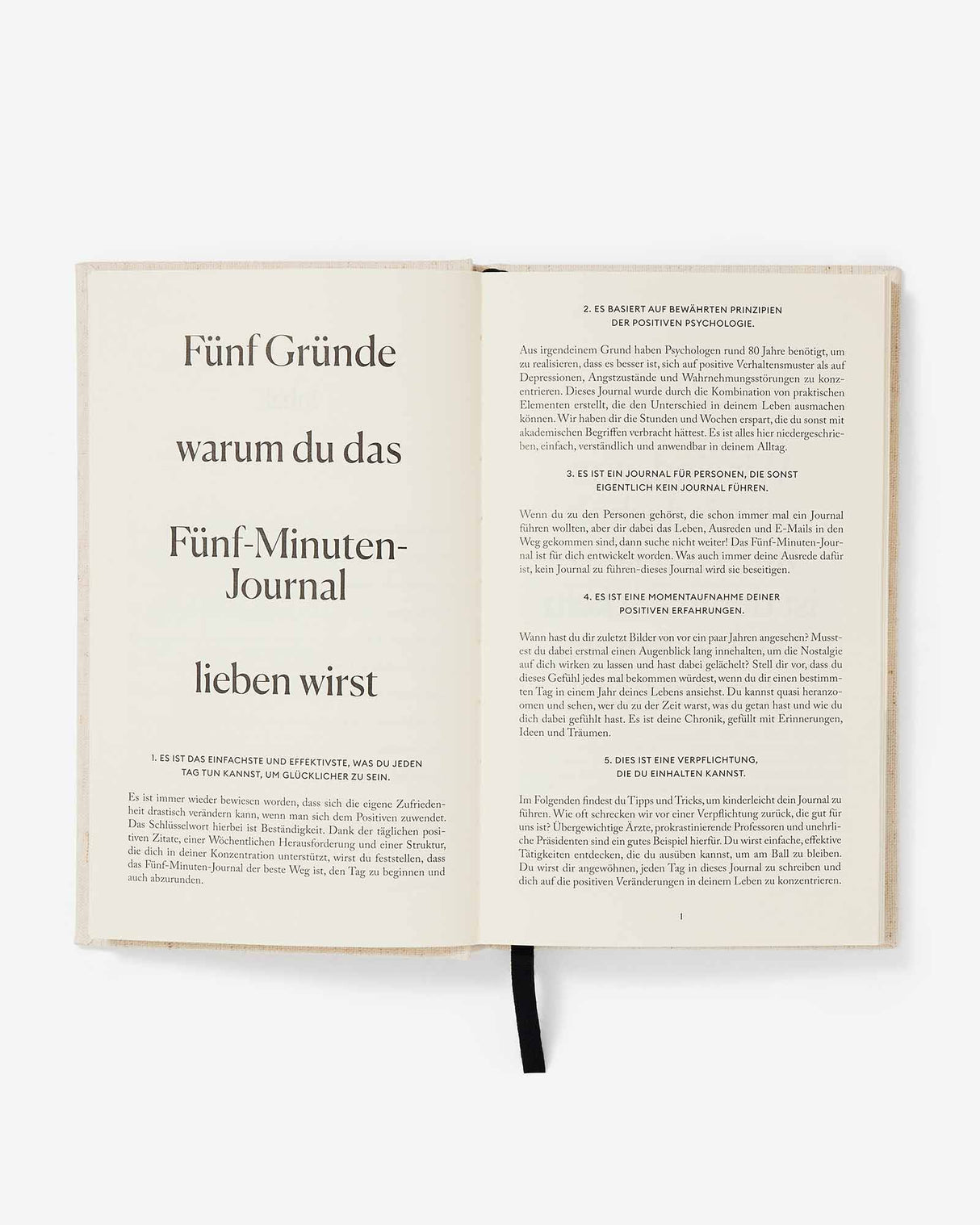 Das Fünf Minuten Journal (German Five Minute Journal) - Sumiye Co
