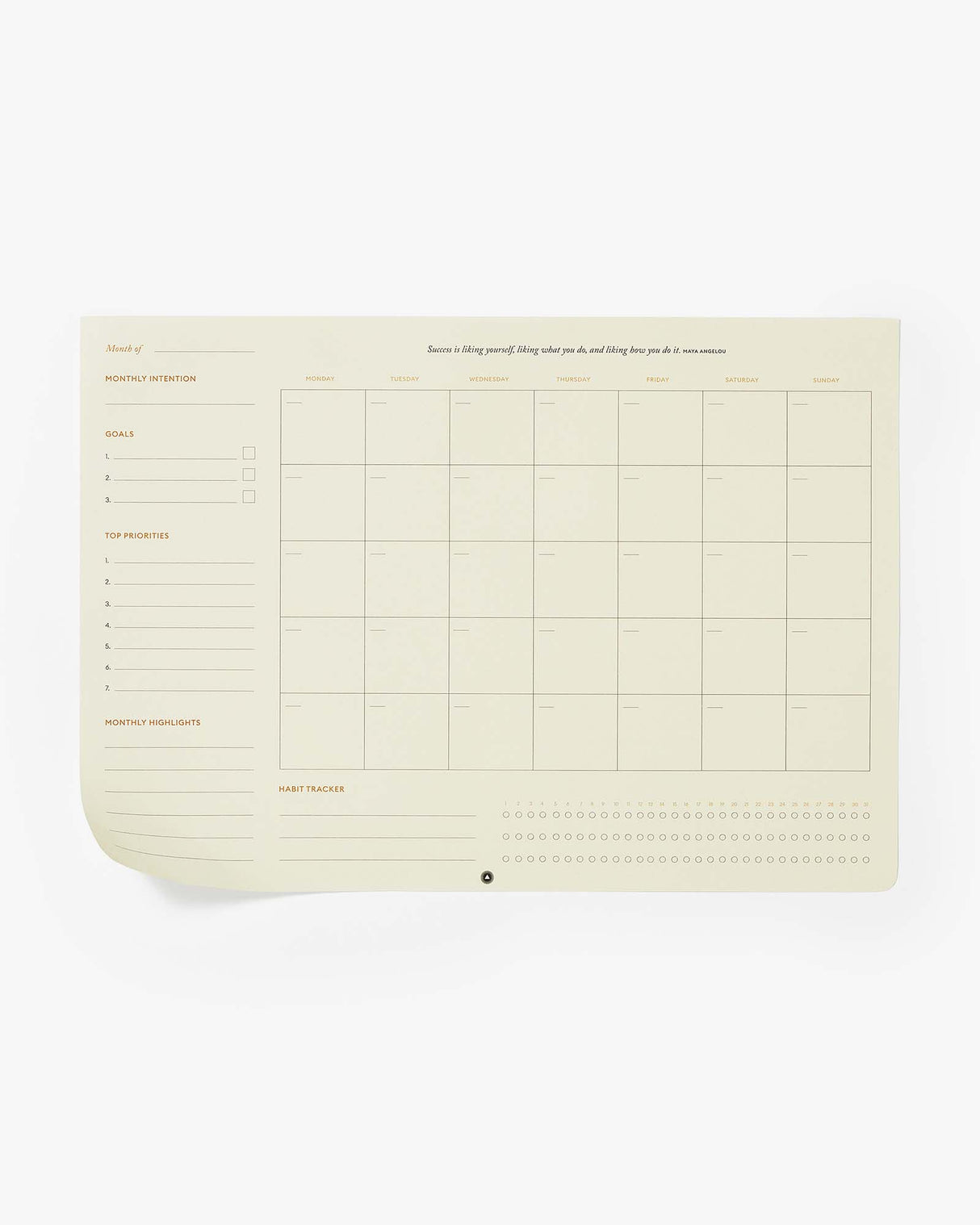 Productivity Monthly Desk Pad by Intelligent Change