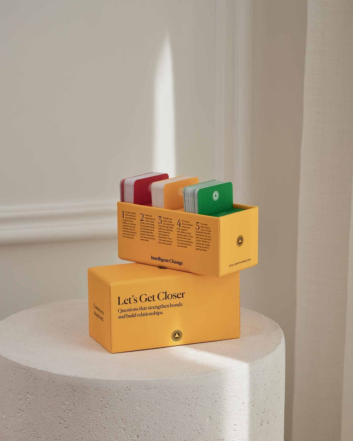 Let's get closer conversation card games, questions that strengthen bonds and build relationships, conversation cards - Intelligent Change