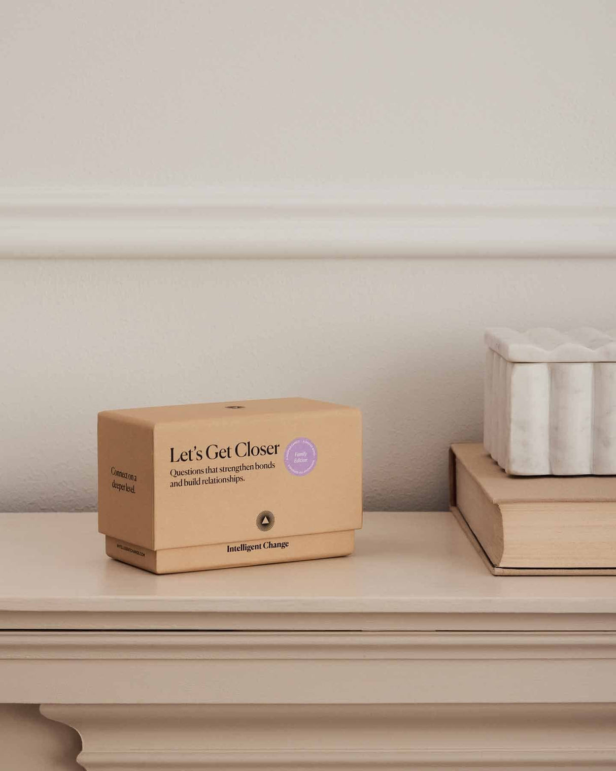 Let's get closer conversation cards based on positive psychology for Family members. Questions that strengthen bonds and build relationships. Three level conversation cards.