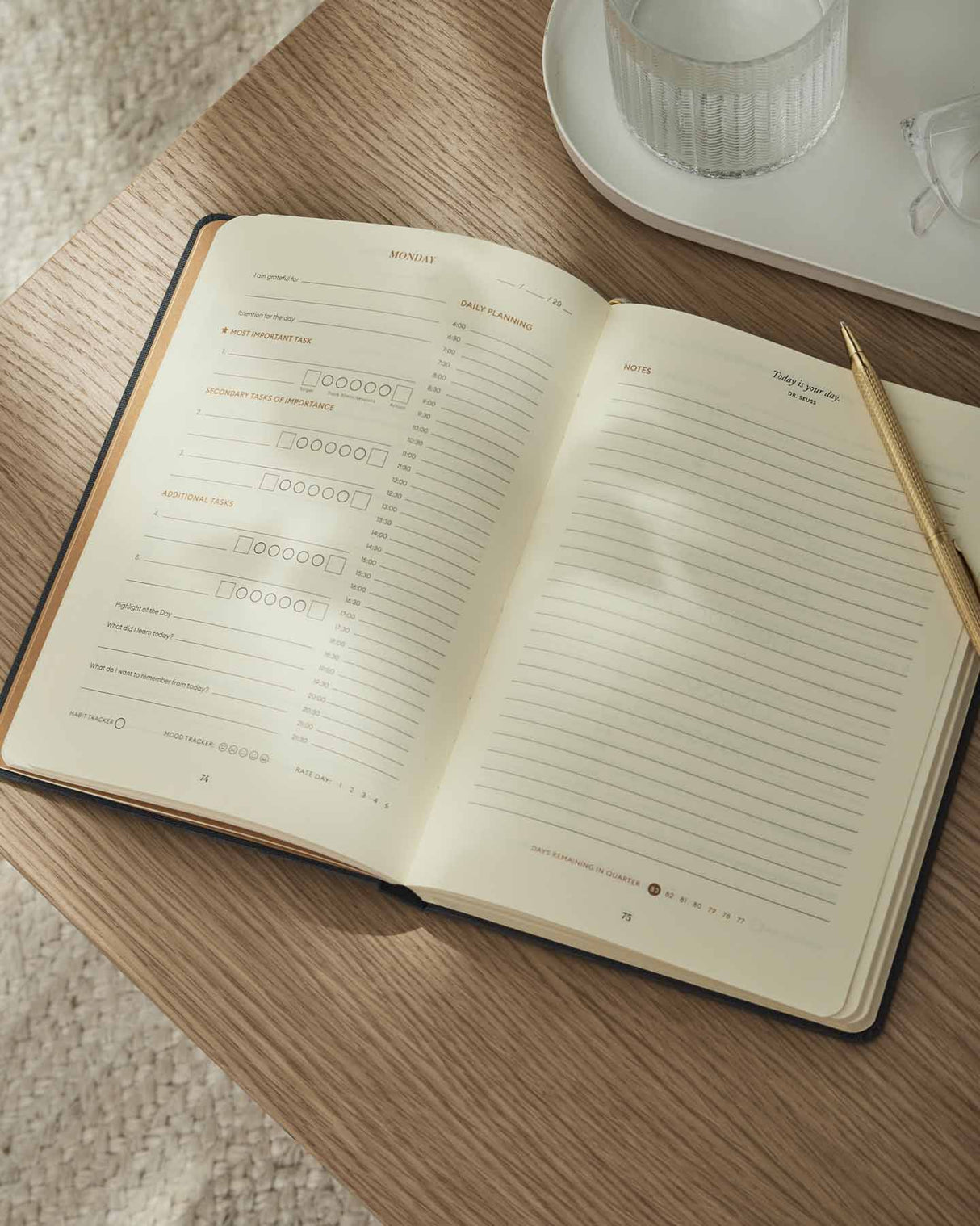 Quarterly productivity planner, journal for productive success, entrepreneur to-do list, quarterly goals planner by Intelligent Change