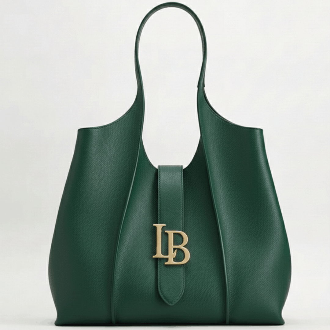 Mayfair Green Shoulder Plant Based Leather Bag - Sumiye Co
