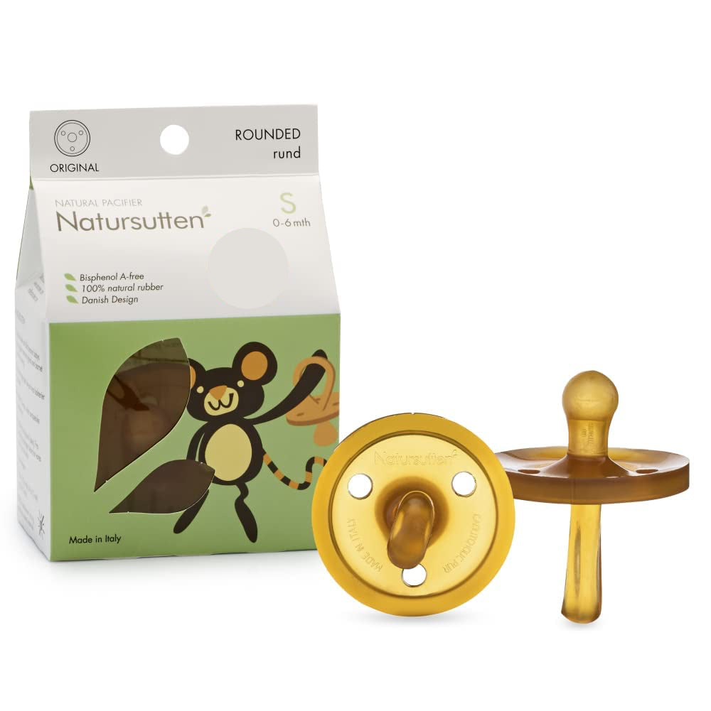 Natursutten pacifier packaging with two pacifiers on a white background
