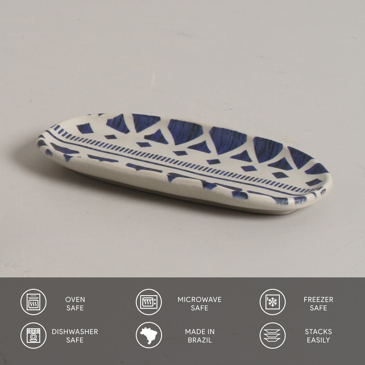 Shallow Organic Oval Platter Mini Set of 4