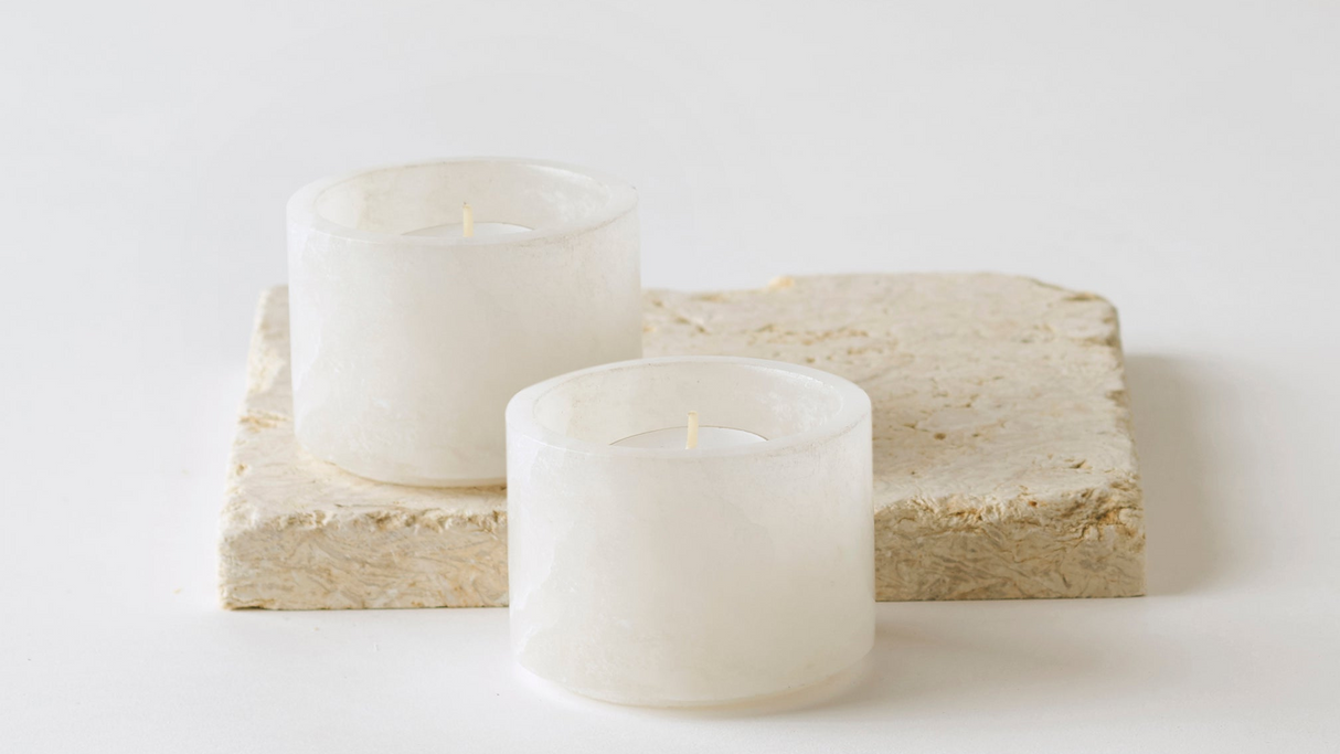 Alabaster Footed Bowls Set of 2 - Sumiye Co