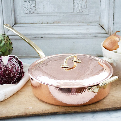 Copper Large Sauté Pan | Vintage French Inspired - Sumiye Co