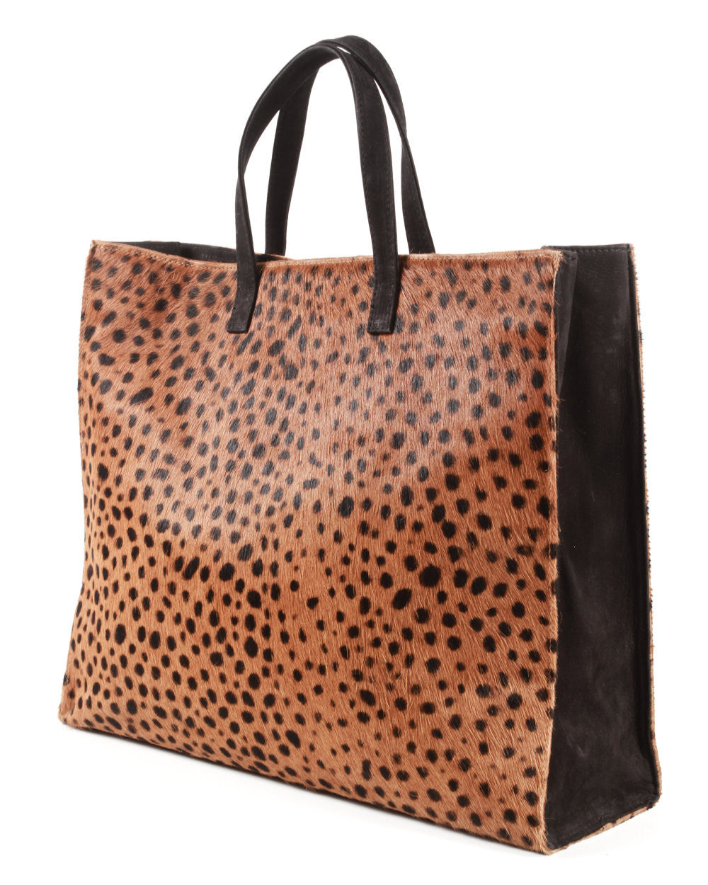 Tote-Leopard Genuine Calf Hair - Sumiye Co