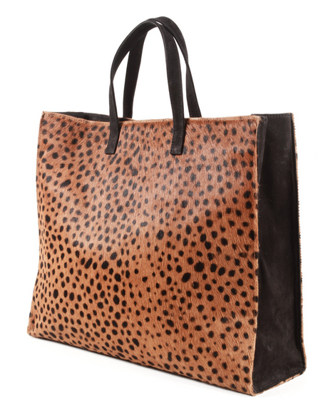 Tote-Leopard Genuine Calf Hair - Sumiye Co