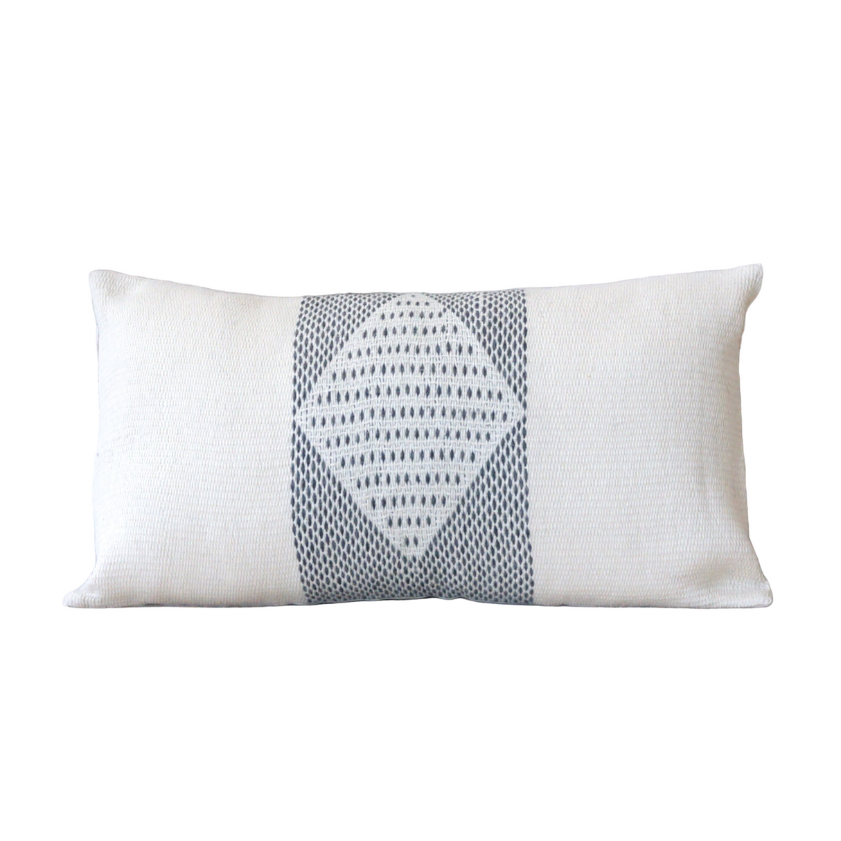 Diamante Lumbar Pillow soft Border in Ivory - Sumiye Co