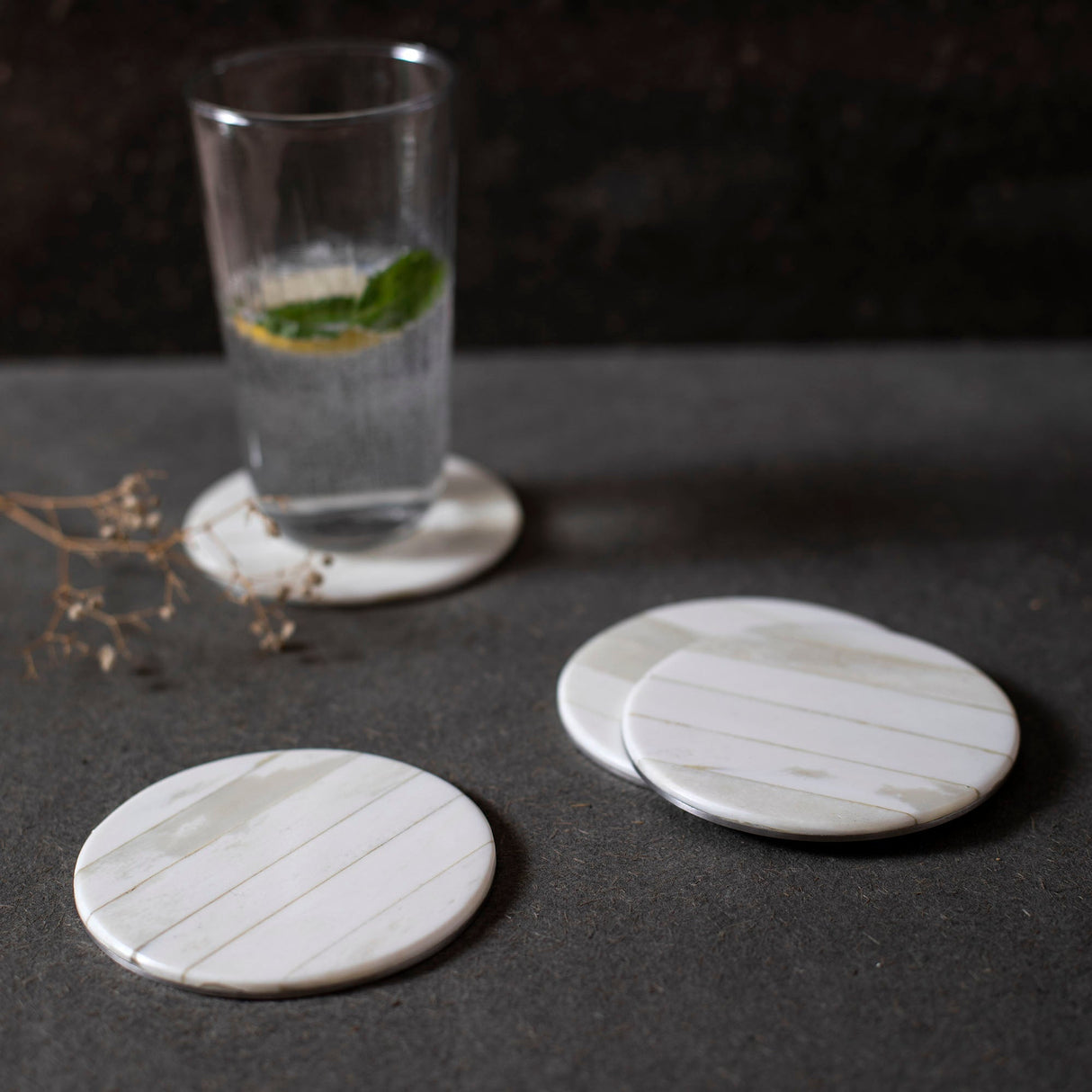 Blanco Coasters Set of 4 - Sumiye Co