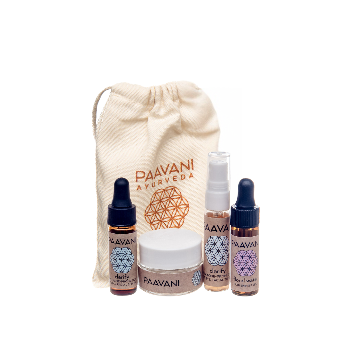 Clarify Skincare Ritual | Sample Size Ayurvedic Skincare Kit for Blemish-Prone Skin-0