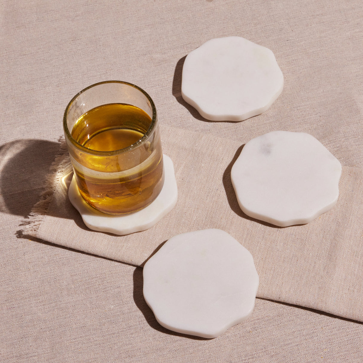 Flor Marble Coasters - Set of 4 - Sumiye Co