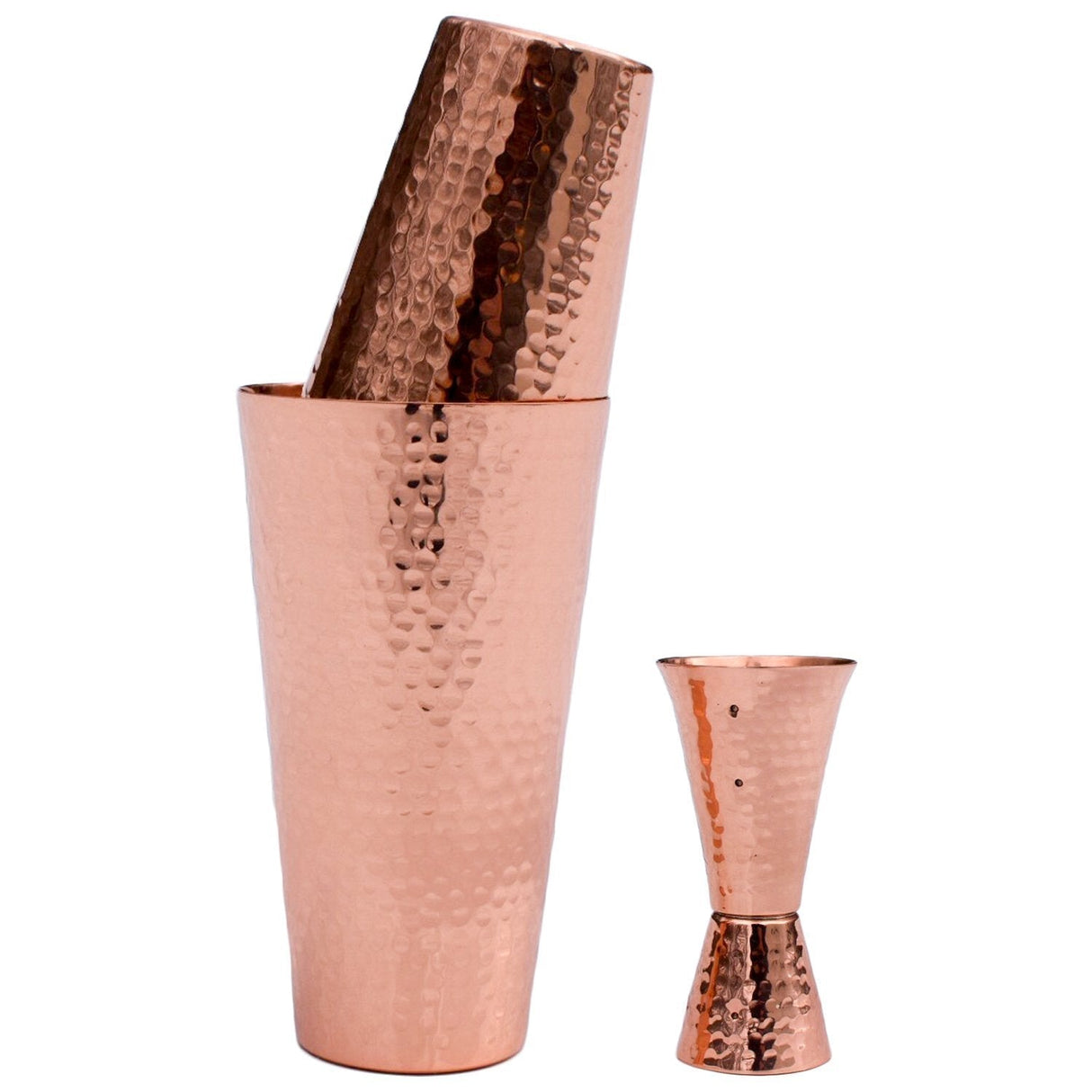 Professional Hammered Solid Copper Cocktail Shaker Set - Sumiye Co