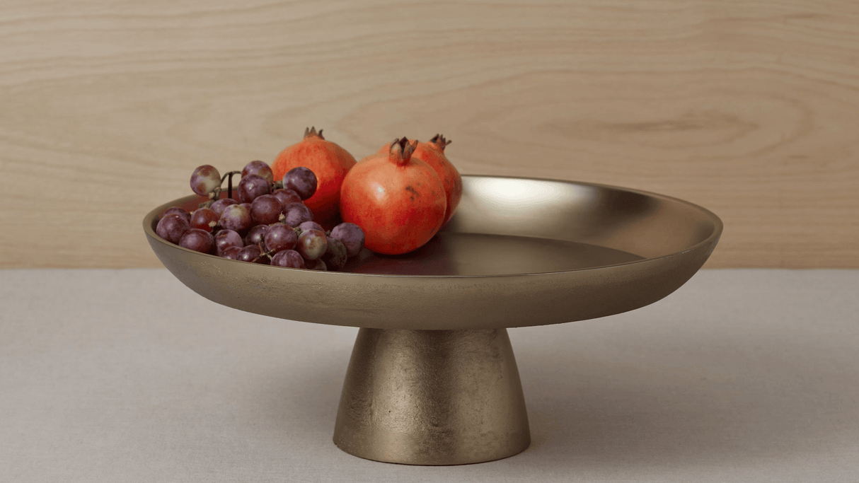 Antique Brass Large Pedestal - Sumiye Co