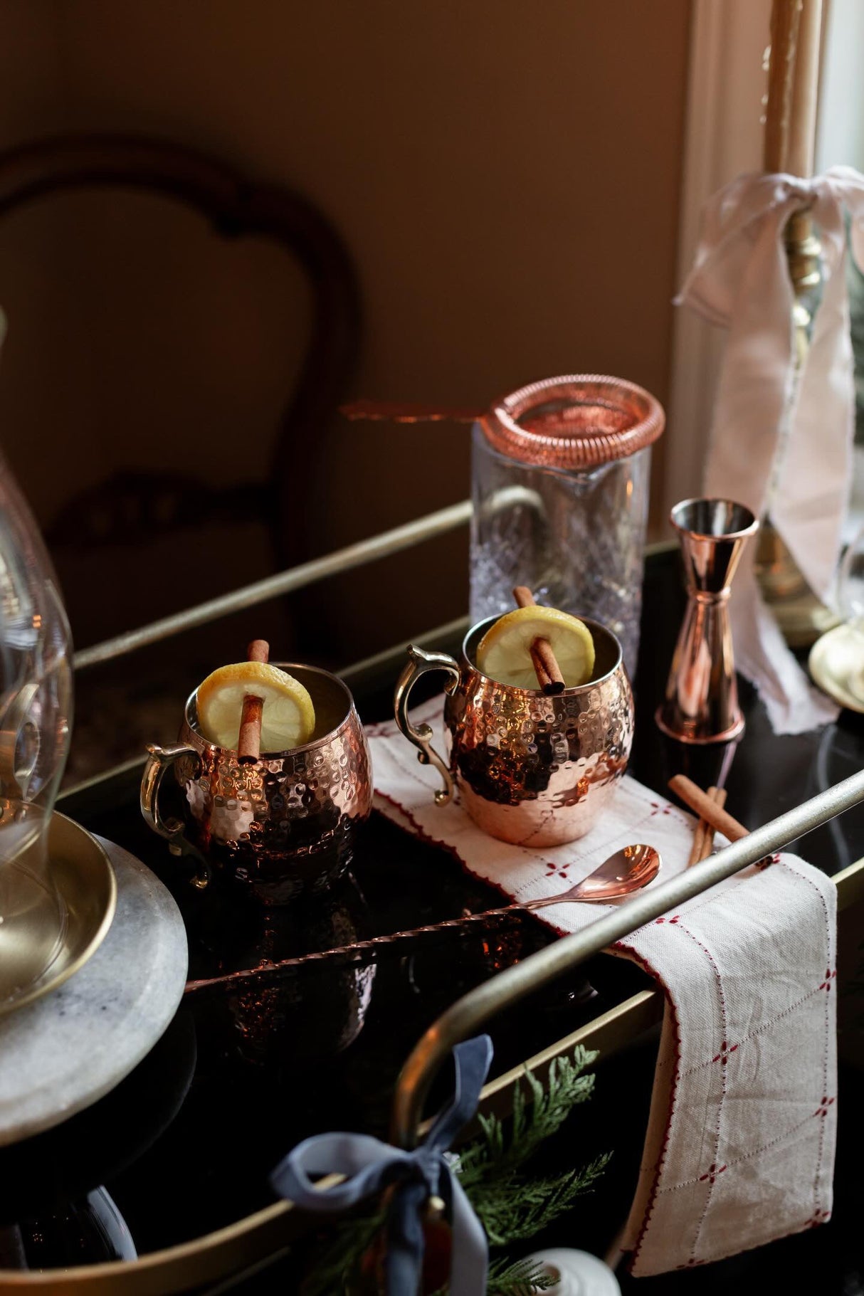 Copper & Glass Barware Set | Vintage Inspired - Sumiye Co
