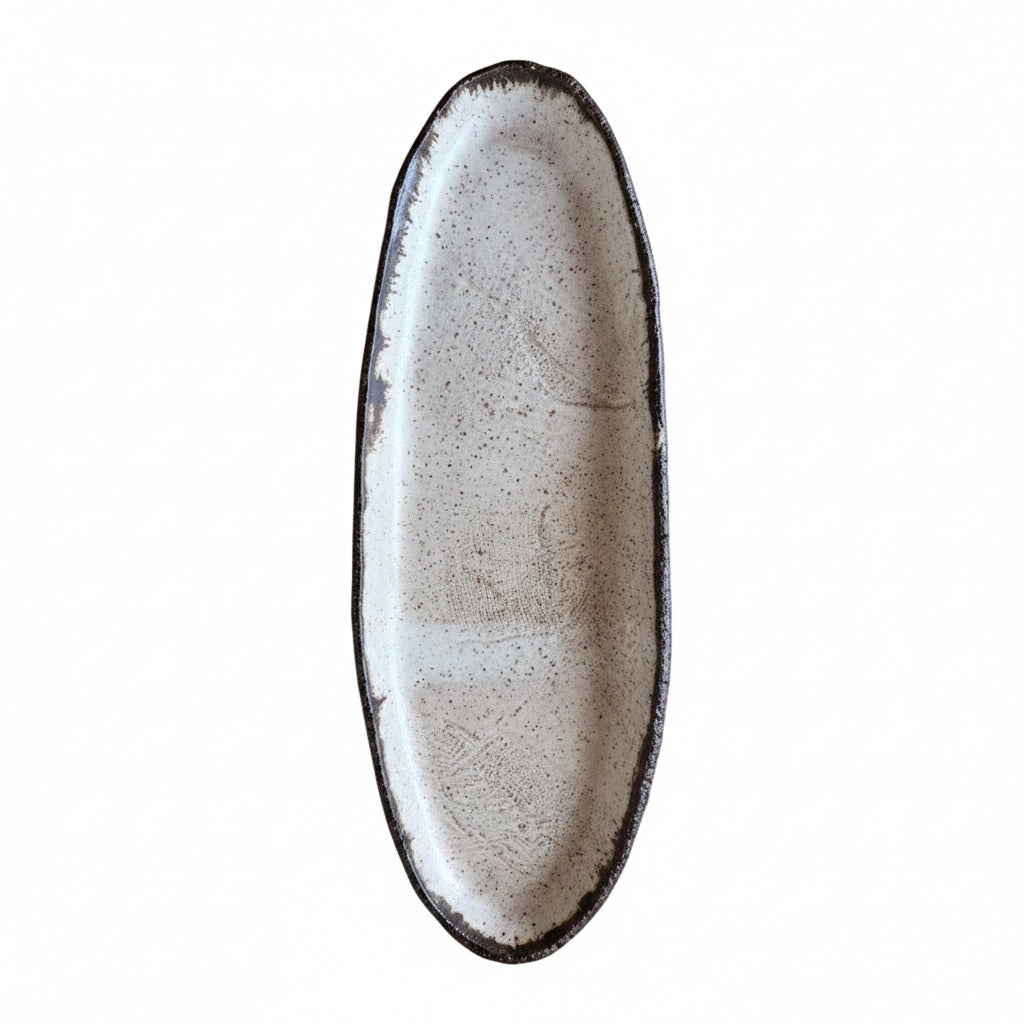 Luna Large Oval Trays | Farmhouse Style Stoneware Clay - Sumiye Co